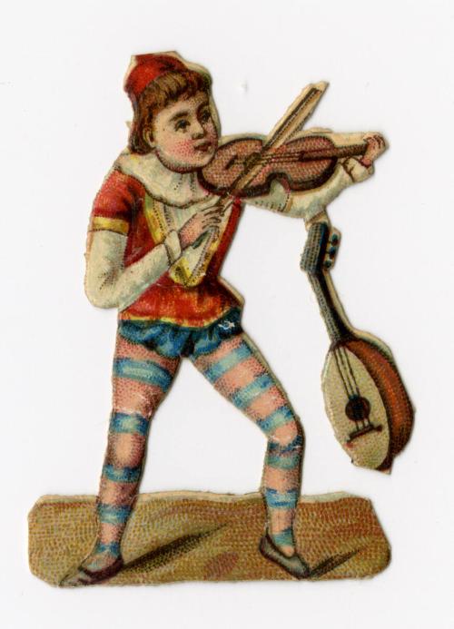 Miniature Clown: playing violin
