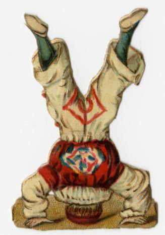 Clown peforming a handstand