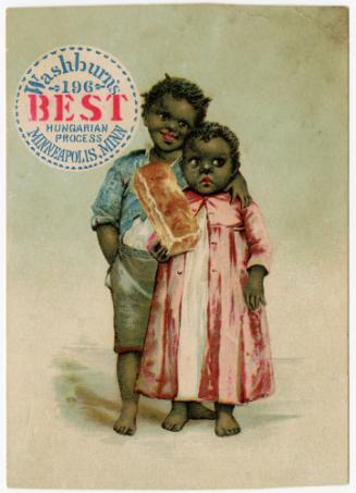 African American Children holding bread: Washburn's Best