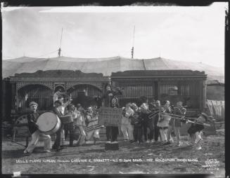 Sells Floto Circus presents Chester E. Barnett and his clown band - Abe Goldstein Announcing