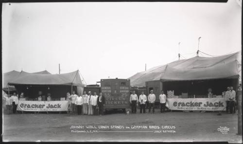 Johnny Wall Candy Stands on Gorman Bros. Circus