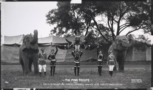 The Pina Troupe and V.H. (Slim) Walker and Dorothy Campbell with Christy Bros. Circus