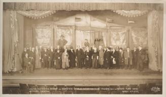 Walter Huston " The Barker" and Beefsteak Charlie Entertain their friends from the Actors Fund Home; Biltmore Theater