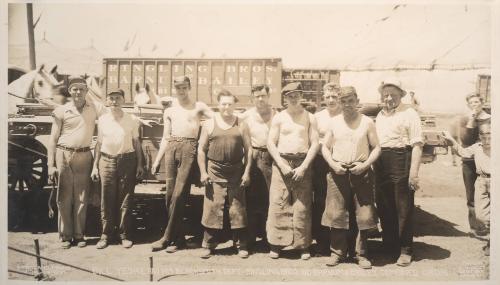 Bill Yeske and his Blacksmith Dept. Ringling Bros. and Barnum & Bailey Combined Circus