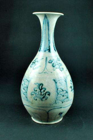 Water or Wine Bottle with Floral Design