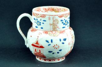 Mug with enameled chinoiseries added in Holland