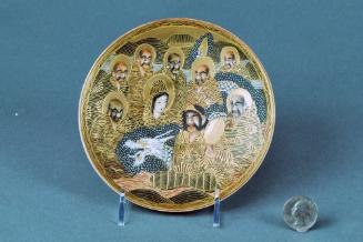Saucer with Bodhisattva of the South Sea and Arhats