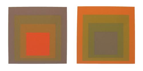2 versions of Homage to the Square - Folio II, Folder 19