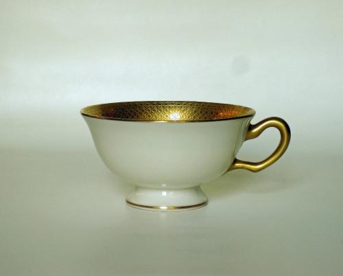 Tiffany White and Gold dinnerware, tea cup