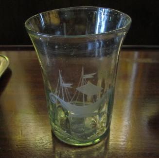 Water Glass with Ship Design