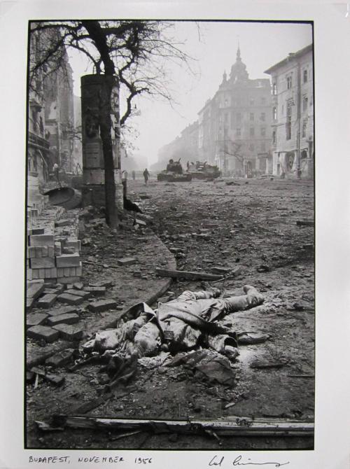 Soviet Major Lies Dead on Ulloi Ut Street, Near the Kilian Barracks Where Colonel Pal Maleter and his Men Held Out for Several Day Against the Attacks of Soviet Tanks and Artillery, Budapest, Hungary, November 1956