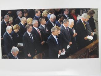 In Washington, Jimmy and Rosalyn Carter, Gerald and Betty Ford, George W. and Laura Bush, George and Barbara Bush, and Bill and Hillary Clinton Gather on September 14, 2001