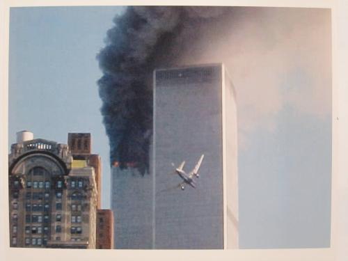 Plane Heading Toward The South Tower of The World Trade Center