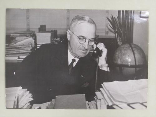 Vice President Harry Truman at His Desk