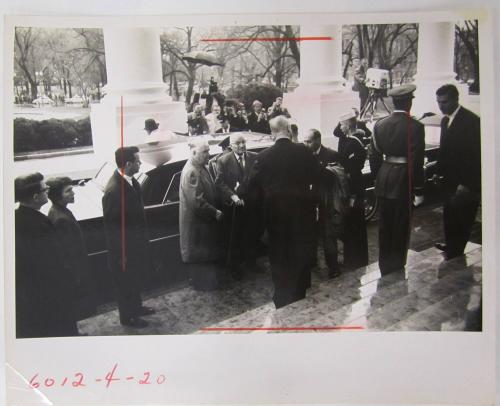 Harry Truman Arriving at The White House to Pay his Respect to the Body of John F. Kennedy