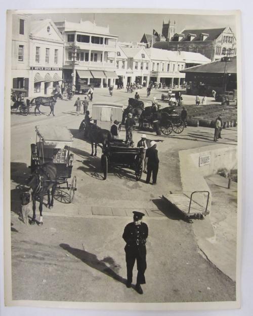 Police Officer in Small-Town City Street
