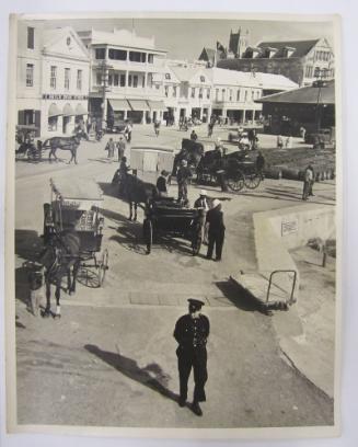Police Officer in Small-Town City Street
