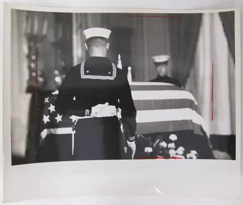 Rear View of Honor Guard at the Casket of John F. Kennedy in the East Room of the White House
