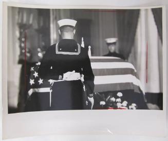 Rear View of Honor Guard at the Casket of John F. Kennedy in the East Room of the White House