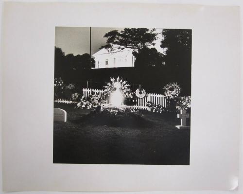 Night View of Grave of John F. Kennedy, Below Cutis Lee Mansion, Arlington National Cemetery