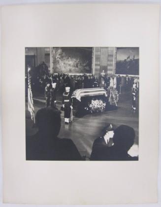 Flag-Draped Casket of John F. Kennedy in the Rotunda of The U.S. Capitol