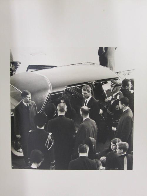 Jacqueline Kennedy, Robert F. Kennedy, and Others Standing Beside a Limousine
