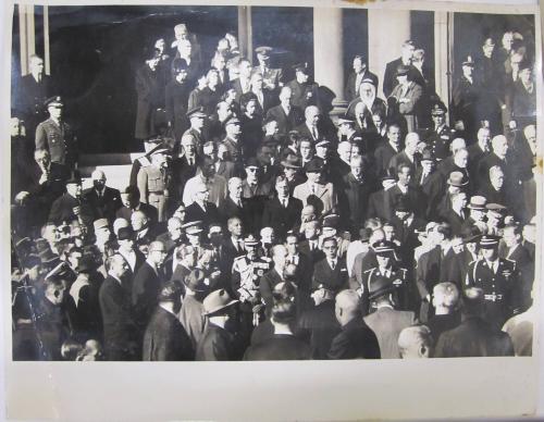 Dignitaries, Including Charles Degaulle and Haile Selassie, in Front of St. Matthew's Cathedral