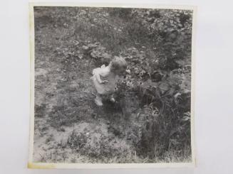 Little Girl Smelling the Daisies