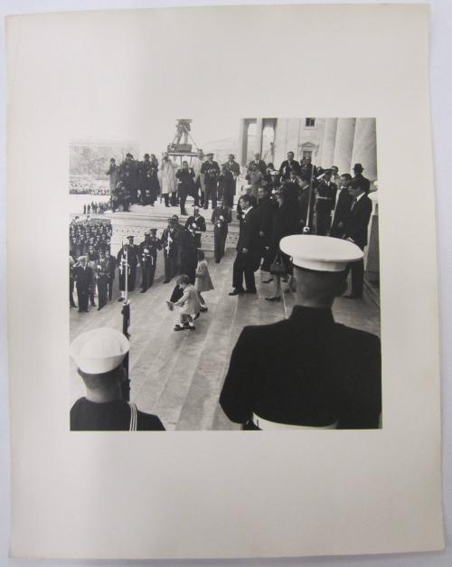 Jacqueline, John, Jr., Caroline Kennedy, Robert Kennedy, and other Kennedy Family Members Walking Down the Steps of the U.S. Capitol
