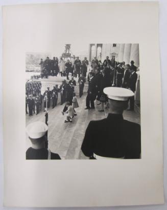 Jacqueline, John, Jr., Caroline Kennedy, Robert Kennedy, and other Kennedy Family Members Walking Down the Steps of the U.S. Capitol