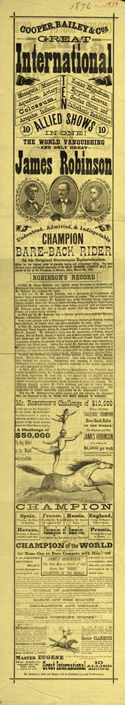 Cooper, Bailey & Co.'s Great International Allied 10 Shows: 1876