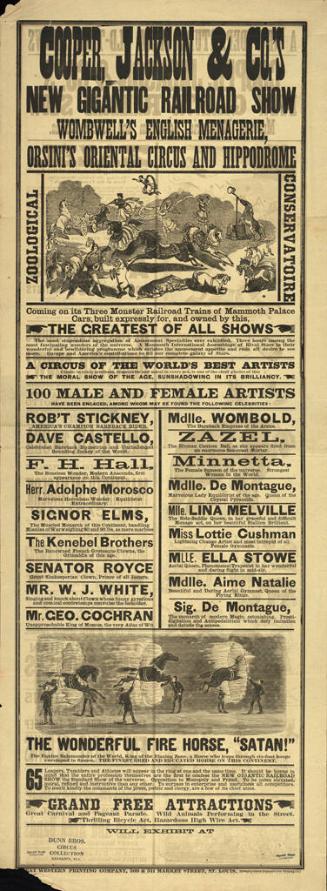 Cooper, Jackson & Co.'s New Gigantic Railroad Show