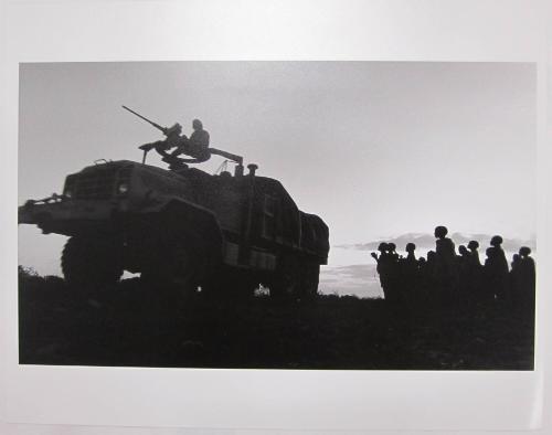 Young Somalis Watching a Column of United French Forces Arrive at Baidoa