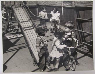 Group of Children Play at a Playground