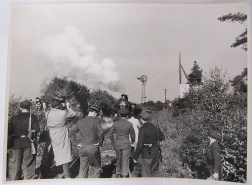 Reporters and Officers Gather as Freedom Train Approaches