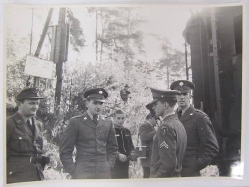 Officers Beside The Freedom Train