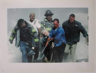 Fire Department Chaplain Mychal Judge Carried From the Area of the World Trade Center, (by Fireman C.R. Waugh, and Others)