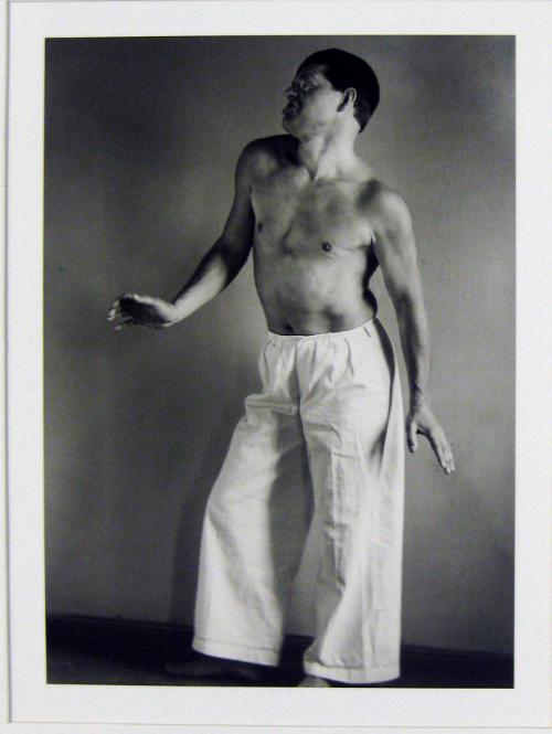 The Dadaist Raoul Hausmann, posing