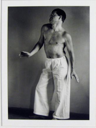 The Dadaist Raoul Hausmann, posing