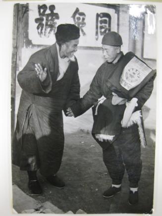Street Trader Meeting a Friend