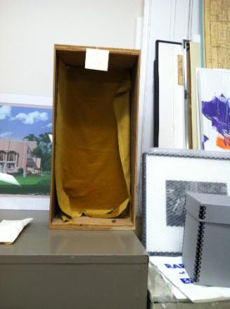 Display case for Tom Thumb's three-piece suit (shadow box)