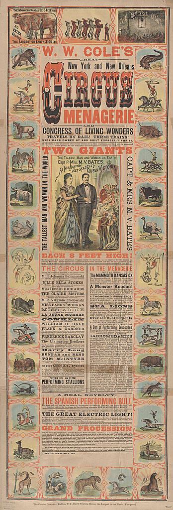 W.W. Cole: New York & New Orleans Circus Menagerie