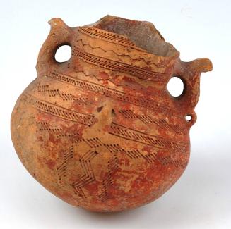 Amphora with string-hole projections