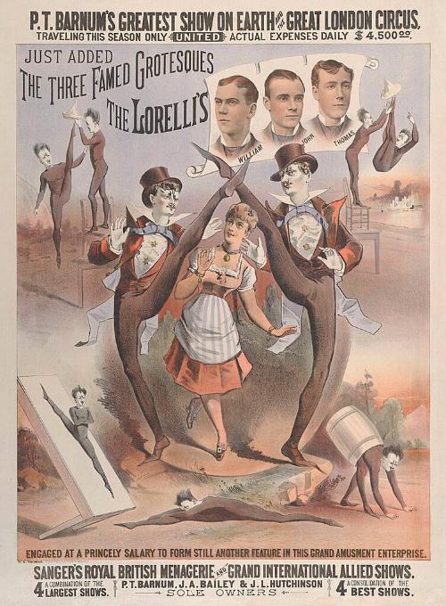 Barnum & London: The Lorelli's-Three Famed Grotesques