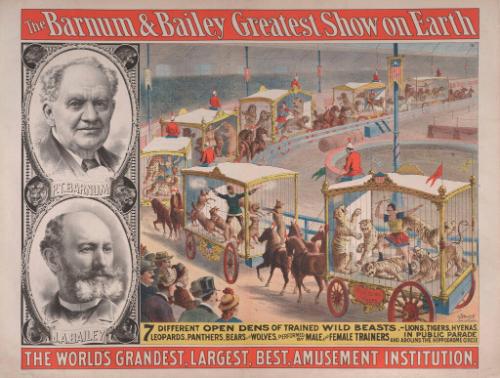 Barnum & Bailey: 7 Open Dens of Trained Wild Beasts