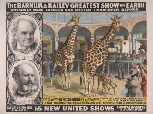 Barnum & Bailey: Only Genuine African Giraffe on Exhibition