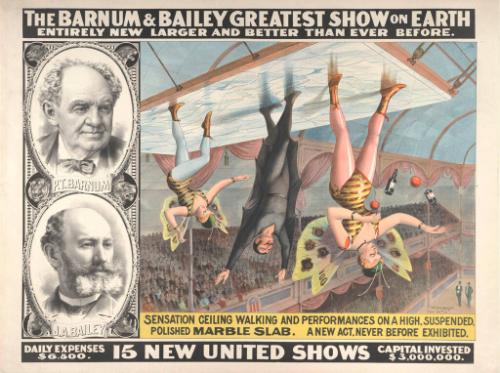Barnum & Bailey: Ceiling Walking on Suspended Marble Polished Slab