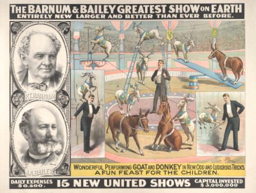 Barnum & Bailey: Performing Goat and Donkey for Children