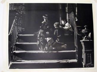 Gypsy Children Playing Cards, Pitt Street