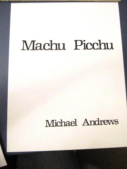 Machu Picchu Portfolio Title Page